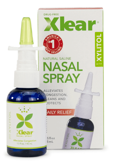 XLEAR Xylitol and Saline Nasal Spray, 1.5 FL OZ Metered Dose